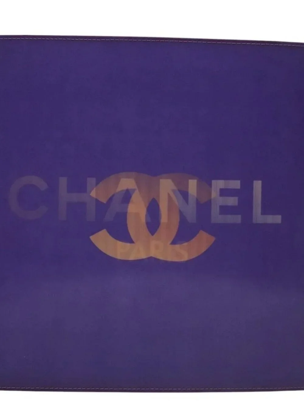 CHANEL Hologram Chain Shoulder Bag Vinyl Purple CC Auth bs21582